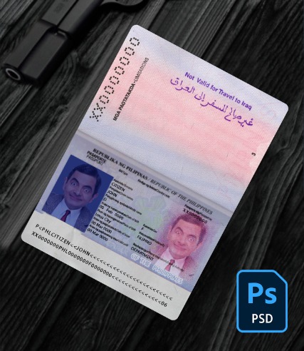 Philippines passport version 2 PSD